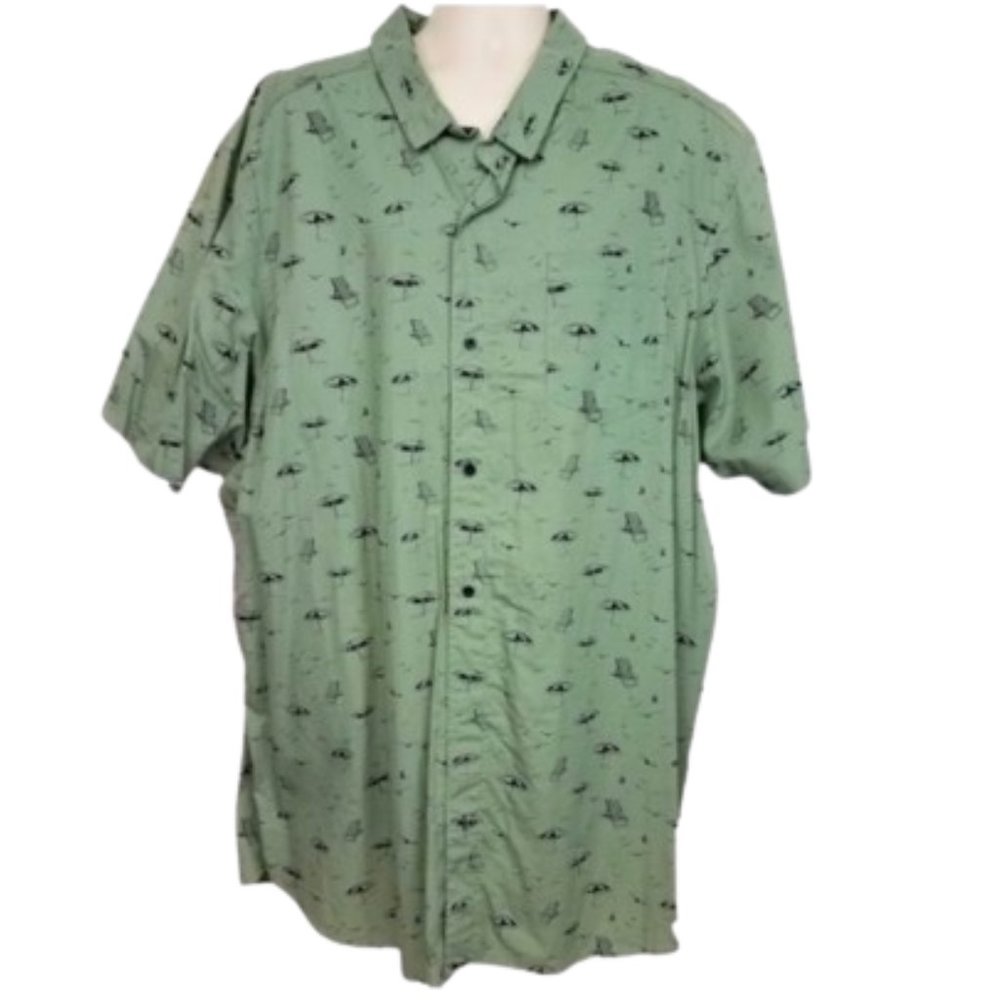 Blue Gear Green Button Down Shirt New With Tags - Men's 5 X
